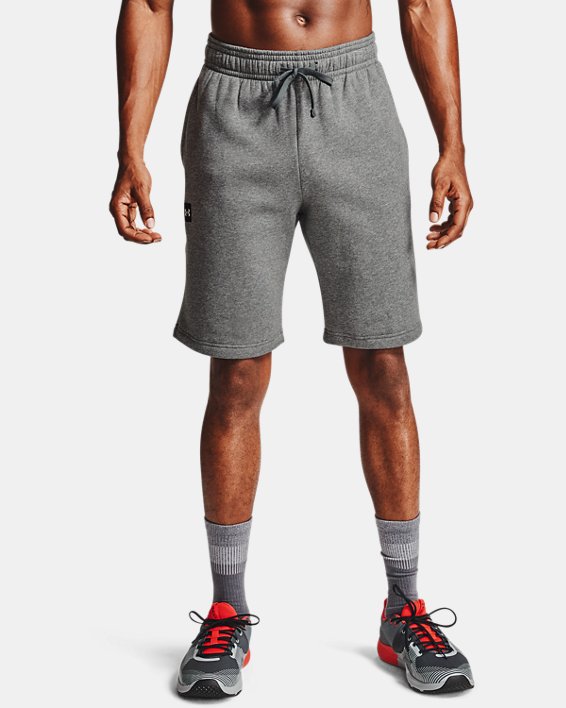Men's UA Rival Fleece Shorts, Gray, pdpMainDesktop image number 0